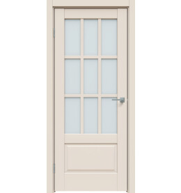 Дверь межкомнатная Concept-641 ПВХ, Магнолия, остекленная, сатинат белый, царговая