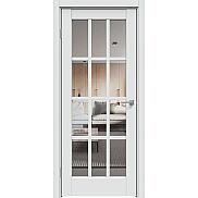 Дверь межкомнатная Concept-642 ПВХ Дарк Вайт, остекленная, прозрачное, царговая