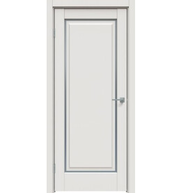Дверь межкомнатная Concept-651 ПВХ, Белоснежно матовый, остекленная, сатинат белый, царговая