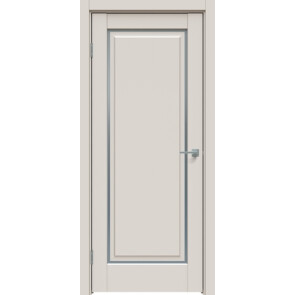 Дверь межкомнатная Concept-651 ПВХ Лайт грей, остекленная, сатинат белый, царговая