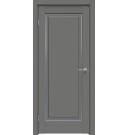 Дверь межкомнатная Concept-651 ПВХ, Медиум грей, остекленная, сатинат белый, царговая