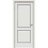 Дверь межкомнатная Concept-652 ПВХ Белоснежно матовый, остекленная, сатинат белый, царговая