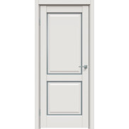 Дверь межкомнатная Concept-652 ПВХ Белоснежно матовый, остекленная, сатинат белый, царговая