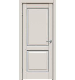Дверь межкомнатная Concept-652 ПВХ, Лайт грей, остекленная, сатинат белый, царговая