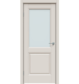 Дверь межкомнатная Concept-657 ПВХ, Лайт грей, остекленная, сатинат белый, царговая