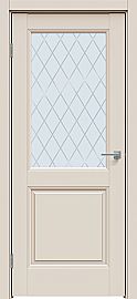 Дверь межкомнатная "Concept-657" Магнолия, стекло Ромб