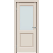 Дверь межкомнатная Concept-657 ПВХ, Магнолия, остекленная, сатинат белый, царговая