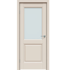 Дверь межкомнатная Concept-657 ПВХ, Магнолия, остекленная, сатинат белый, царговая