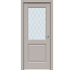 Дверь межкомнатная "Concept-657" Шелл грей, стекло Ромб
