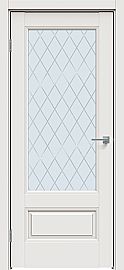 Дверь межкомнатная "Concept-661" Белоснежно матовый, стекло Ромб