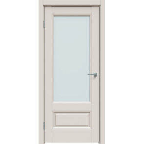 Дверь межкомнатная Concept-661 ПВХ Лайт грей, остекленная, прозрачное, царговая