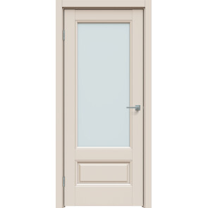 Дверь межкомнатная Concept-661 ПВХ Магнолия, остекленная, сатинат белый, царговая