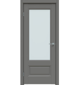 Дверь межкомнатная Concept-661 ПВХ, Медиум грей, остекленная, сатинат белый, царговая