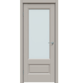 Дверь межкомнатная Concept-661 ПВХ, Шелл грей, остекленная, прозрачное, царговая