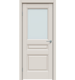 Дверь межкомнатная Concept-663 ПВХ, Лайт грей, остекленная, прозрачное, царговая