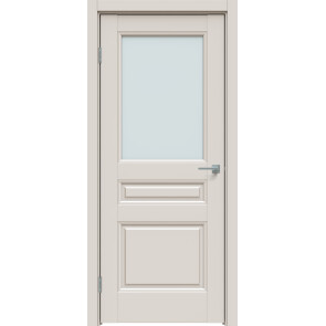 Дверь межкомнатная Concept-663 ПВХ Лайт грей, остекленная, прозрачное, царговая