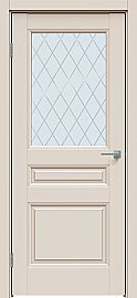 Дверь межкомнатная "Concept-663" Магнолия, стекло Ромб
