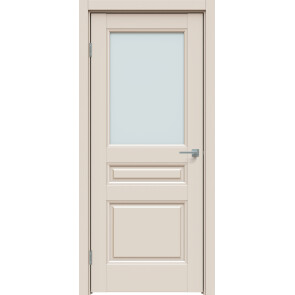 Дверь межкомнатная Concept-663 ПВХ Магнолия, остекленная, сатинат белый, царговая