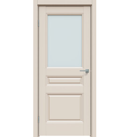 Дверь межкомнатная Concept-663 ПВХ, Магнолия, остекленная, прозрачное, царговая