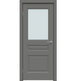 Дверь межкомнатная Concept-663 ПВХ, Медиум грей, остекленная, прозрачное, царговая
