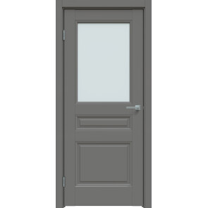 Дверь межкомнатная Concept-663 ПВХ Медиум грей, остекленная, прозрачное, царговая