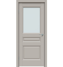 Дверь межкомнатная Concept-663 ПВХ, Шелл грей, остекленная, прозрачное, царговая