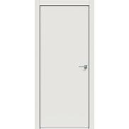 Дверь межкомнатная "Concept-701" Белоснежно матовый глухая, кромка-чёрная матовая