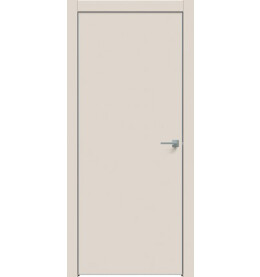 Дверь межкомнатная Concept-701 ПВХ, Магнолия, глухая, кромка алюминиевая матовый хром, каркасно-щитовая