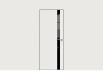 Дверь межкомнатная Concept-702 ПВХ, Белоснежно матовый, остекленная, лакобель чёрный, кромка алюминиевая черная матовая, каркасно-щитовая