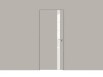 Дверь межкомнатная Concept-702 ПВХ, Шелл грей, остекленная, лакобель белый, каркасно-щитовая
