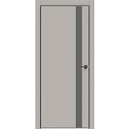Дверь межкомнатная "Concept-702" Шелл грей декор Медиум грей, кромка-чёрная матовая
