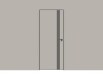Дверь межкомнатная Concept-702 ПВХ, Шелл грей, глухая, вставка медиум грей, кромка алюминиевая черная матовая, каркасно-щитовая