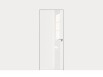 Дверь межкомнатная Concept-703 ПВХ, Белоснежно матовый, глухая, кромка алюминиевая матовый хром, каркасно-щитовая