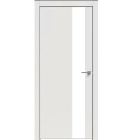 Дверь межкомнатная Concept-703 ПВХ, Белоснежно матовый, остекленная, лакобель белый, каркасно-щитовая