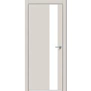 Дверь межкомнатная  "Concept-703" Лайт грей стекло Лакобель белый, кромка ABS