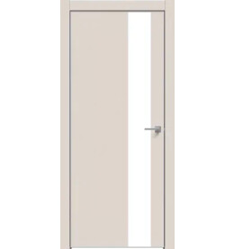 Дверь межкомнатная Concept-703 ПВХ, Магнолия, остекленная, лакобель белый, каркасно-щитовая