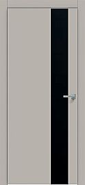 Дверь межкомнатная "Concept-703" Шелл грей, вставка Лакобель чёрный, кромка-ABS