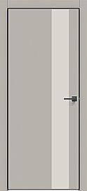 Дверь межкомнатная "Concept-703" Шелл грей вставка Медиум грей, кромка-чёрная матовая