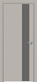 Дверь межкомнатная "Concept-703" Шелл грей вставка Медиум грей, кромка-матовый хром