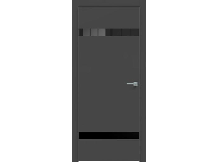 ДП Concept-704 Дарк грей, Лакобель чёрный  200*80, кромка-чёрная матовая