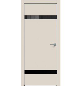 Дверь межкомнатная Concept-704 ПВХ, Магнолия, глухая, кромка алюминиевая матовый хром, каркасно-щитовая