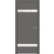 ДП Concept-704 Медиум грей, Лакобель белый  200*80, кромка-чёрная матовая