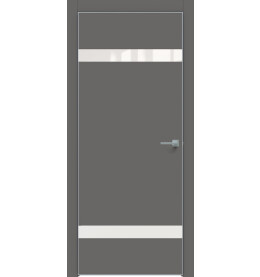 Дверь межкомнатная, скрытого монтажа Triadoors Concept, кромка алюминиевая матовый хром