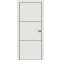 Дверь межкомнатная Concept-705 ПВХ, Белоснежно матовый, глухая, кромка алюминиевая черная матовая, каркасно-щитовая
