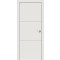 Дверь межкомнатная Concept-705 ПВХ, Белоснежно матовый, глухая, кромка алюминиевая матовый хром, каркасно-щитовая