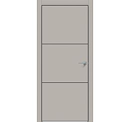 Дверь межкомнатная "Concept-705" Шелл грей глухая, кромка-чёрная матовая