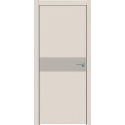 Дверь межкомнатная Concept-707 ПВХ, Магнолия, глухая, кромка алюминиевая матовый хром, каркасно-щитовая