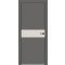 Дверь межкомнатная Concept-707 ПВХ, Медиум грей, глухая, кромка алюминиевая черная матовая, каркасно-щитовая