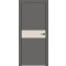 Дверь межкомнатная Concept-707 ПВХ, Медиум грей, глухая, кромка алюминиевая черная матовая, каркасно-щитовая