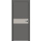 Дверь межкомнатная Concept-707 ПВХ, Медиум грей, глухая, кромка алюминиевая черная матовая, каркасно-щитовая